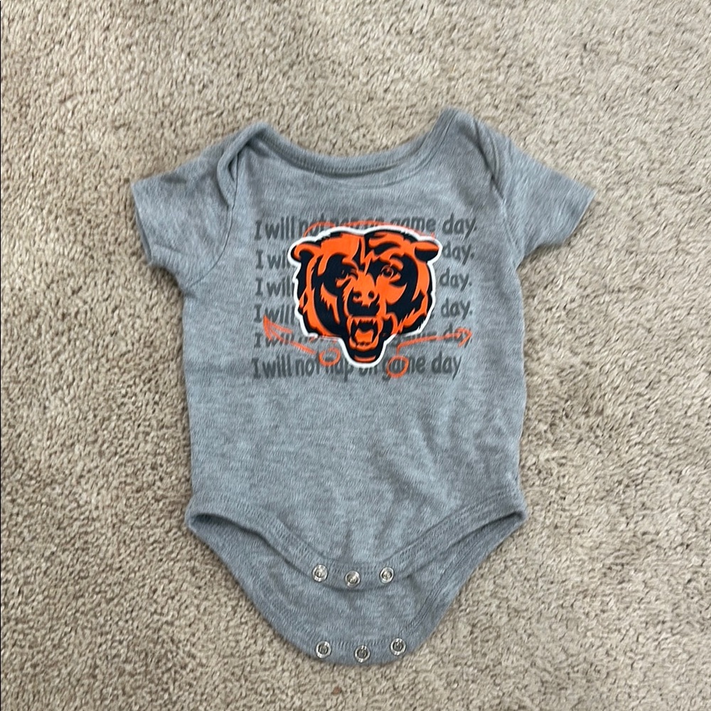 Chicago Bears Gray Baby Onesie